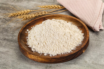 Wheat flour for cooking in the bowl