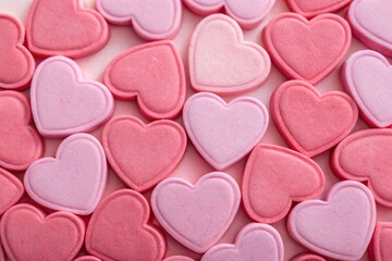 Obraz premium heart shaped soap, delicate background of hearts