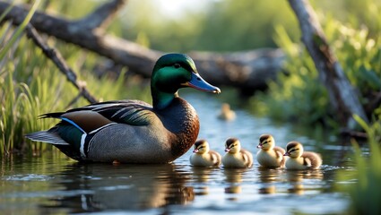 duck on the water