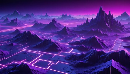 Purple mountain range with a city in the foreground