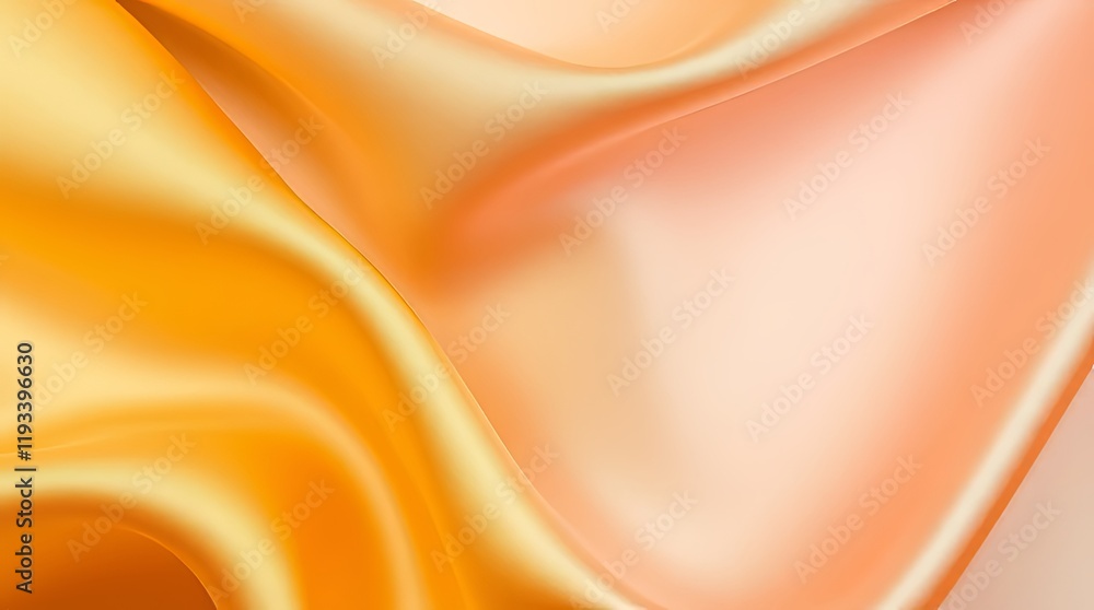 Poster abstract gradient texture with blended colors of gold and light peach, creating a fluid movement of 