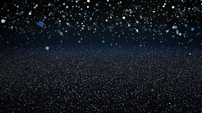 Glowing blue and silver glitter on a dark gradient background perfect for luxurious event designs or festive celebration themes