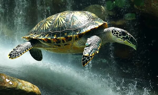 swimming turtle