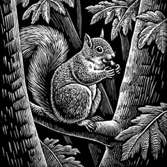 squirrel in tree © Imran