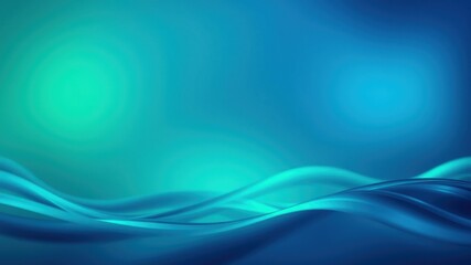 Obraz premium Abstract Teal and Blue Flowing Wave Background Design