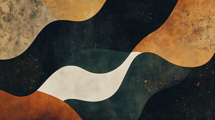 Obraz premium Abstract Wavy Design with Earthy Tones and Textures