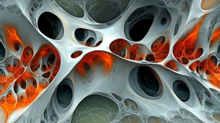 A detailed depiction of plants with biochemistry structures interwoven, set against a green backdrop to illustrate the fusion of nature, plants, and scientific exploration