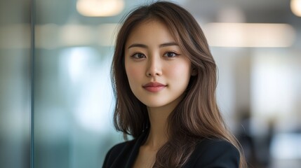 Young Asian Woman Portrait Professional Setting