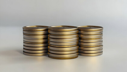 Coin stack finance concept, money concept