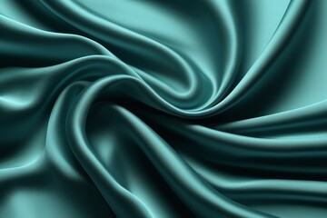 Obraz premium a close up of a blue silk fabric with a very large wave