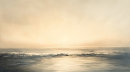 Fototapeta premium Serene Seascape at Golden Hour Peaceful Ocean Waves