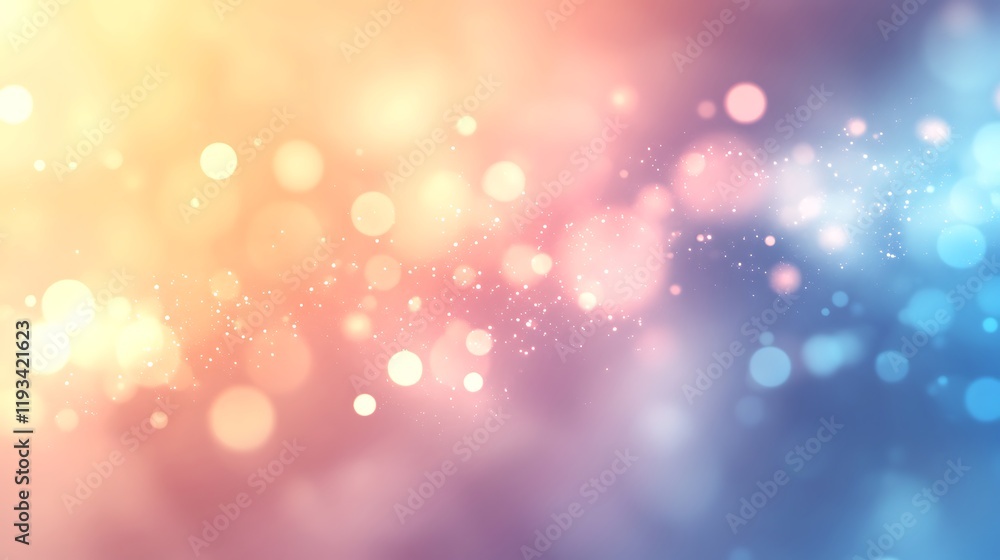 Poster abstract pastel background with bokeh lights and sparkle