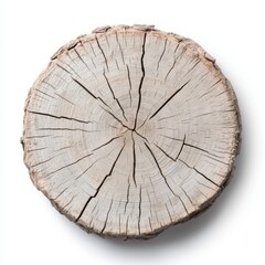 A detailed close-up of a textured wooden surface, showcasing its natural grain against a clean white background.