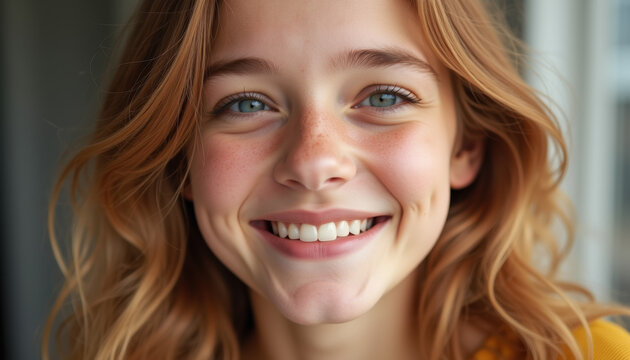 A joyful woman in an outdoor setting, celebrating her individuality with a radiant smile on Singles Awareness Day. - Powered by Adobe