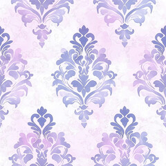 Elegant damask seamless pattern fabric with woven motifs soft purple hues textile art in a modern design environment