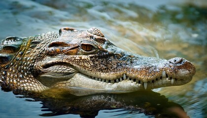 close up of an alligator