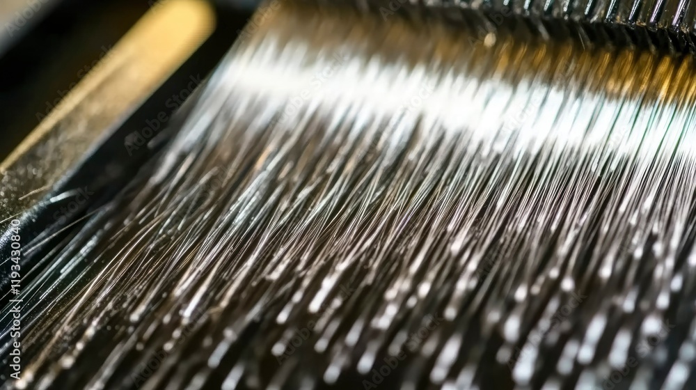 Poster close up view of many parallel fibers