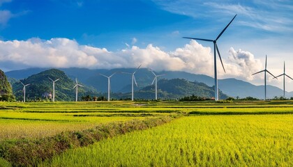 wind turbines in the field