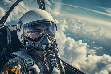 Fototapeta premium Army pilot doing some training 