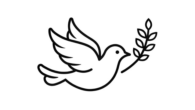 Naklejki White dove peace symbol