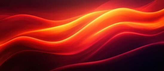 Obraz premium Mesmerizing Waves of Fiery Passion Undulating Curves in a Vivid Chromatic Odyssey an abstract digital art piece featuring dynamic fluid motions in a spectrum of warm