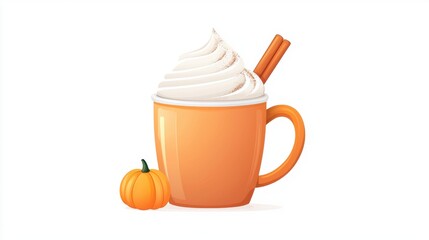 Cozy Autumn Beverage with Whipped Cream and Pumpkin Spice Delight