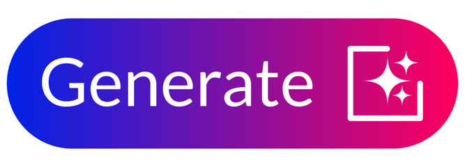 Generate Ai Web Button Isolated on white with Transparent PNG UI UX Element Vector Illustration