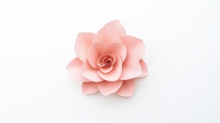 Delicate Pink Paper Flower Arrangement on a Clean White Background