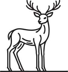 Download a premium silhouette vector of a deer in EPS format, perfect for wildlife designs, logos, prints, and creative projects. Fully editable and scalable.