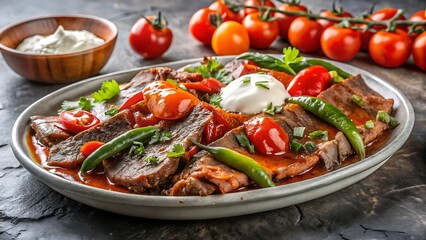 Italian cuisine with grilled meat