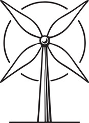 Download a premium silhouette vector of a wind turbine in EPS format, ideal for renewable energy, eco-friendly, and sustainability designs. Fully editable and scalable.