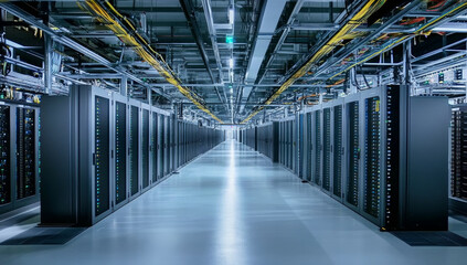 Obraz premium Internal scene of a data center