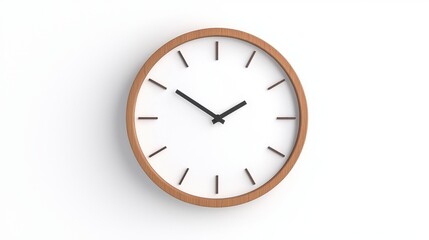 Minimalist Wall Clock Design with Wooden Frame and Simple Face