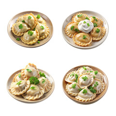 3d rendering of beautiful and realistic Pierogi