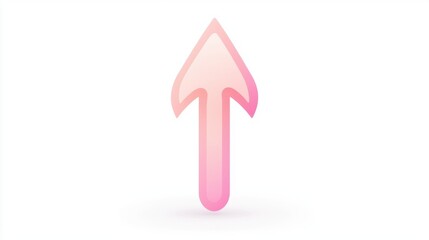 Elegant Pink Arrow Symbolizing Growth and Direction in Modern Design