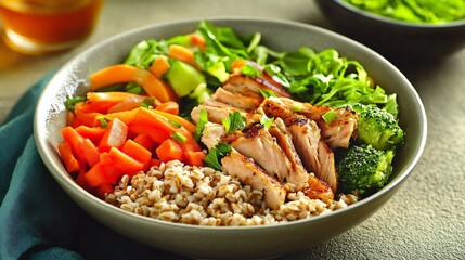 Healthy meals represented colorful bowls filled with grains fresh vegetables and proteins showcasing balanced and nutritious options