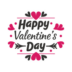 Obraz premium Stylish Vector Art Happy Valentines Day Calligraphic Design