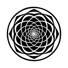 Sacred fibonacci icon in solid style