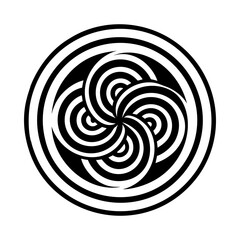 Spiral infinity icon in glyph style
