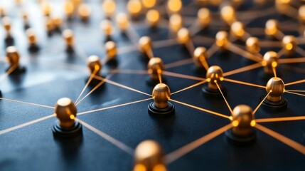 A futuristic visual of interconnected digital particles with glowing pathways symbolizing the dependencies and relationships within a fictional network