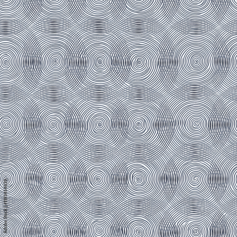 Poster Abstract concentric line pattern with black and white texture design