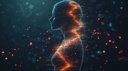 Graph illustrating the correlation of telomere lengths in human cells across different age groups