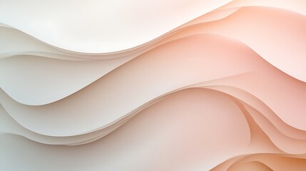 Abstract Waves of Peach and Cream Hues