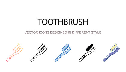 Toothbrush icon design with white background stock illustration