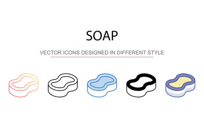 Soap icon design with white background stock illustration