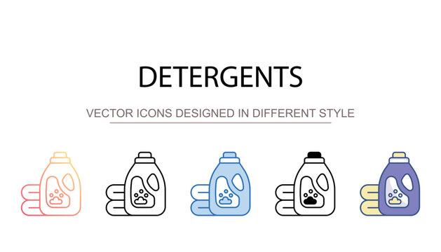 Detergents icon design with white background stock illustration