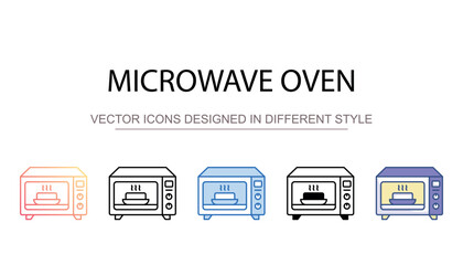 Microwave Oven icon design with white background stock illustration