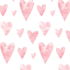 watercolor heart pattern for lovers