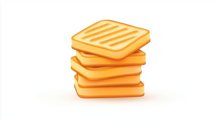 Fototapeta premium Deliciously Toasted Bread Slices Stacked for Culinary Inspiration