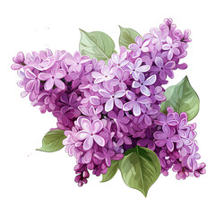 Fototapeta premium A hydrangea flower isolated on a white background, png (Generative Ai)